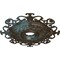 Ekena Millwork Orleans Medallion (Canopies up to 8 1/4"), 38 3/8"OD x 6 5/8"ID x 2 7/8"P, Bronze Blue Patina CM38OLBBS - alternate 2
